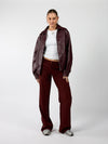 Romi Pantalon | Mid-waist | Bordeaux | Tall