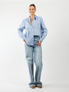Noah blouse | Blue striped | Tall