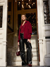 Lily jacket with collar | Bordeaux | Tall