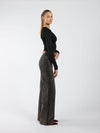 Sassy | Super Wide Leg Jeans | Diamond Stripes | Stretch | Washed Black | Tall