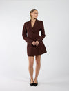 Luna Blazer Dress | Brown | Tall