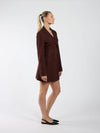 Luna Blazer Dress | Brown | Tall