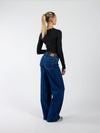 Indy | Mid Waist Wide Leg Jeans | Dark blue | Stretch | Tall
