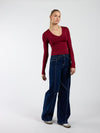 Iza | Super Wide Leg Jeans | Stretch | Dark Blue | Tall