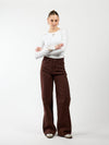 Elle | Super Wide Leg Jeans | Dark brown | Tall