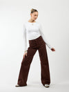 Elle | Super Wide Leg Jeans | Dark brown | Tall