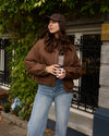 Rose bomber jacket | Brown | Tall