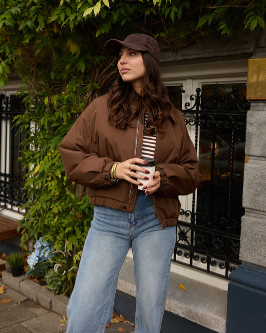 Gwen | Dark brown suede hat