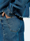 Indy | Mid Waist Wide Leg Jeans | Blue | Stretch | Tall