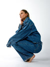 Indy | Mid Waist Wide Leg Jeans | Blue | Stretch | Tall