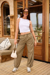 Noor Parachute Pants | Green | Tall