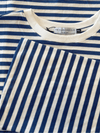 Nine Tee | Flared Sleeve | Striped White Blue | Tall