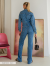 Zoë Denim Jumpsuit | Straight leg | Stretch | Donkerblauw | Tall
