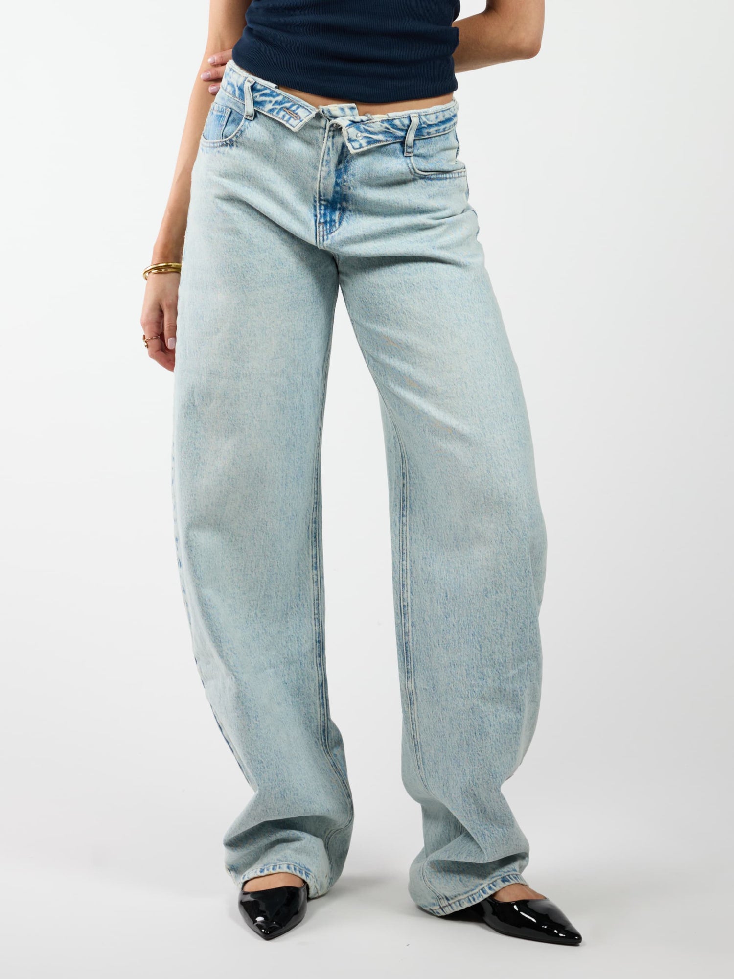 Alix | Balloon Jeans | Mid-waist | Light blue | Stretch | Tall