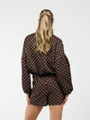 Ava Polkadot jacket | Dark brown | Tall