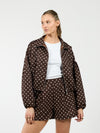 Ava Polkadot jacket | Dark brown | Tall