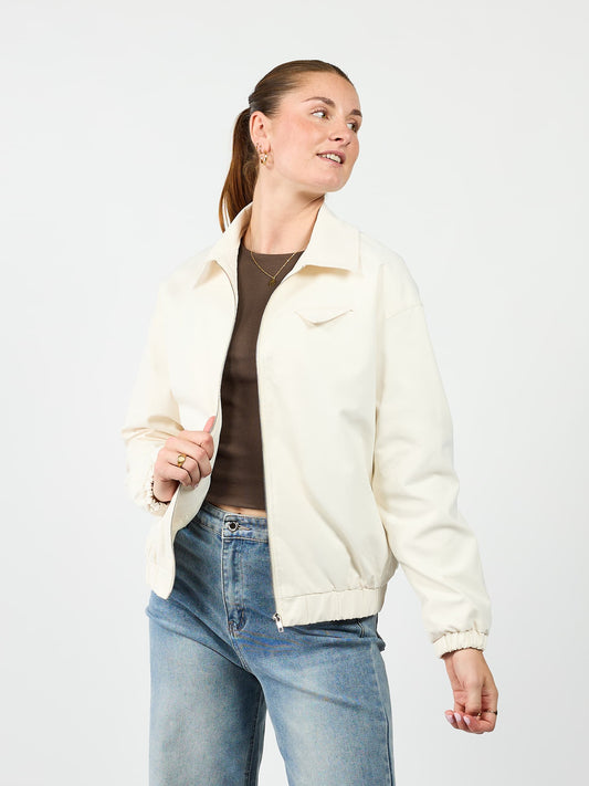 Bloom bomber jacket | Off-white | Tall