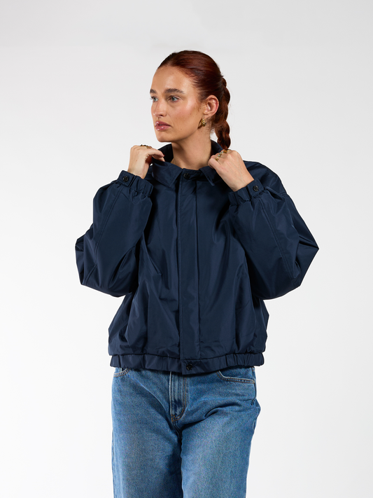 Rose bomber jacket | Navy | Tall