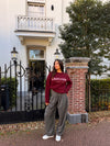 It's like a club | Knitted sweater | Bordeaux | Tall