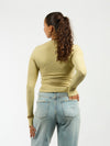Cilia | Long sleeve button-up top | Green | Tall