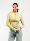 Cilia | Long sleeve button-up top | Green | Tall
