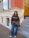It's like a club | Knitted sweater | Dark brown | Tall
