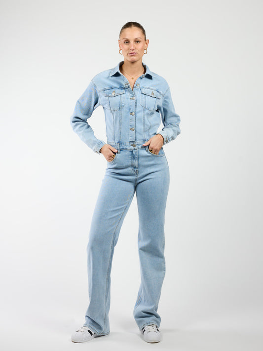Zoë Denim Jumpsuit | Straight leg | Stretch | Blue | Tall