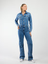 Zoë Denim Jumpsuit | Straight leg | Stretch | Dark blue | Tall