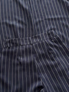 Ella | Wide leg trousers with pleats | Navy with pinstripe | Tall