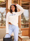 Florence Tee | Navy print | Tall