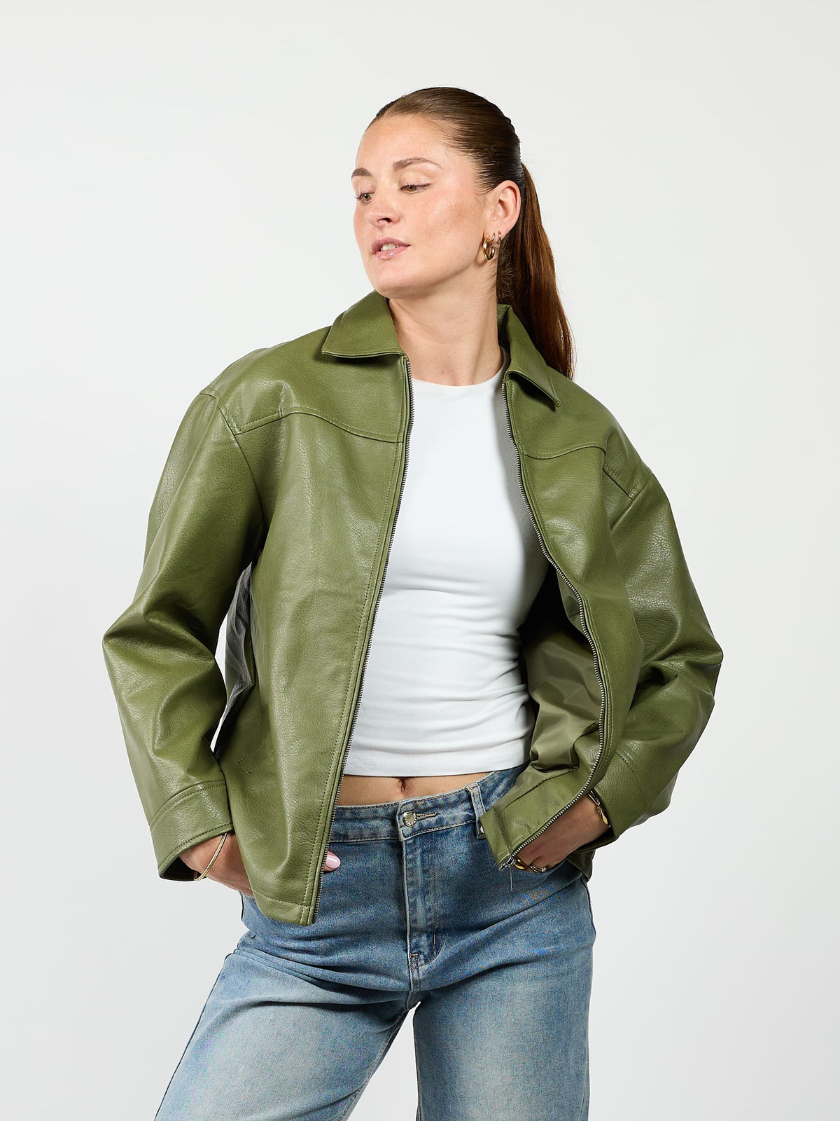 Gaby oversized jacket | Green | Tall