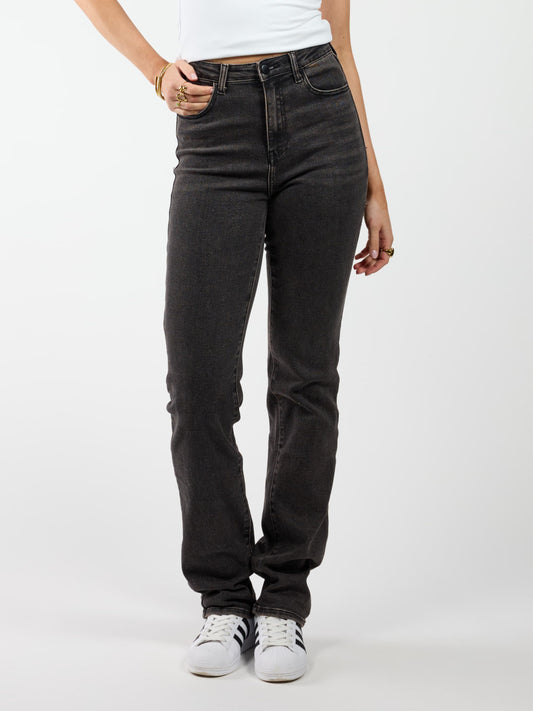 Grace Straight Leg Jeans | Dark grey | Stretch | Tall