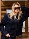 Indy | Co-ord | Denim jacket | Navy blue | Stretch | Tall