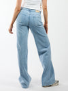 Indy | Mid Waist Wide Leg Jeans | With Pinstripe | Stretch | Tall