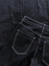 Indy | Mid Waist Wide Leg Jeans | Navy blue | Stretch | Tall