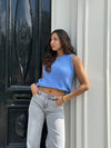 Isa Knitted Spencer | Blue | Tall