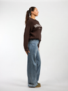 It's like a club | Knitted sweater | Dark brown | Tall