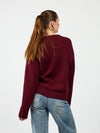 It's like a club | Knitted sweater | Bordeaux | Tall