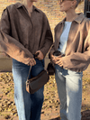 Izabel suede jacket | Taupe | Tall