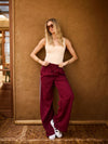 Izzy pants | Dark purple with stripe | Tall
