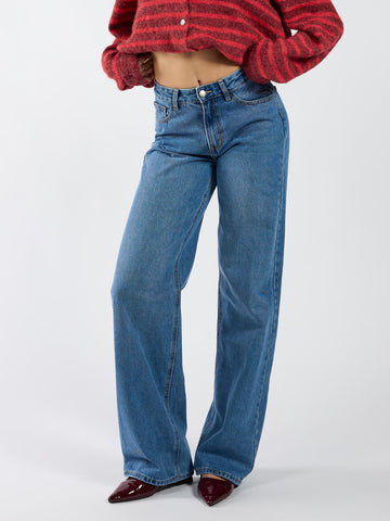 Jade Super Wide Leg Jeans | Mid waist | Dark blue | Tall
