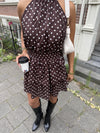 Julie Polkadot Dress | Dark Brown | Tall