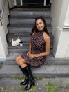Julie Polkadot Dress | Dark Brown | Tall