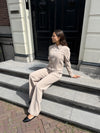 Kate | Wide leg trousers | Taupe | Tall