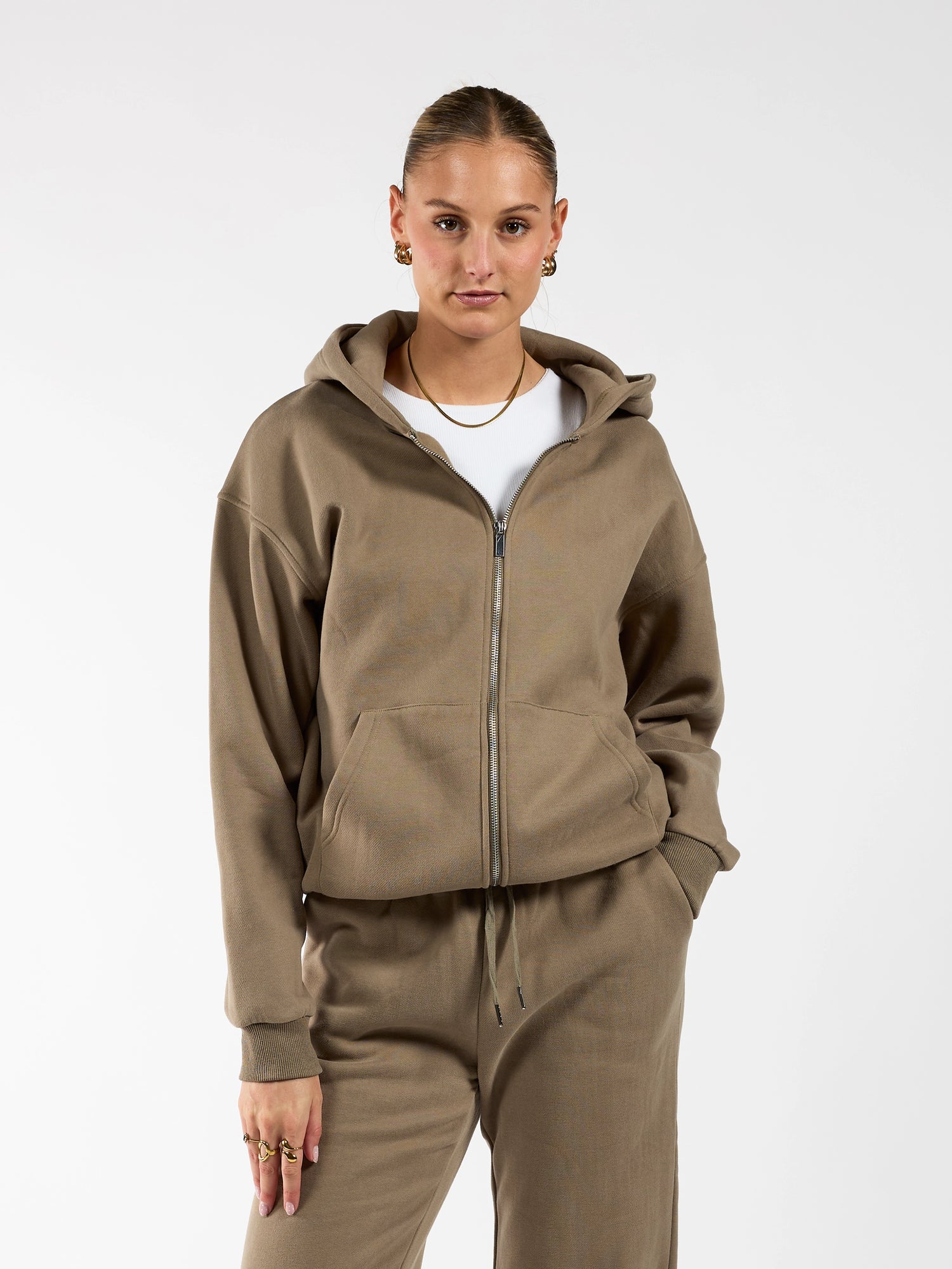 Khloe Zipper Hoodie | Sage | Tall