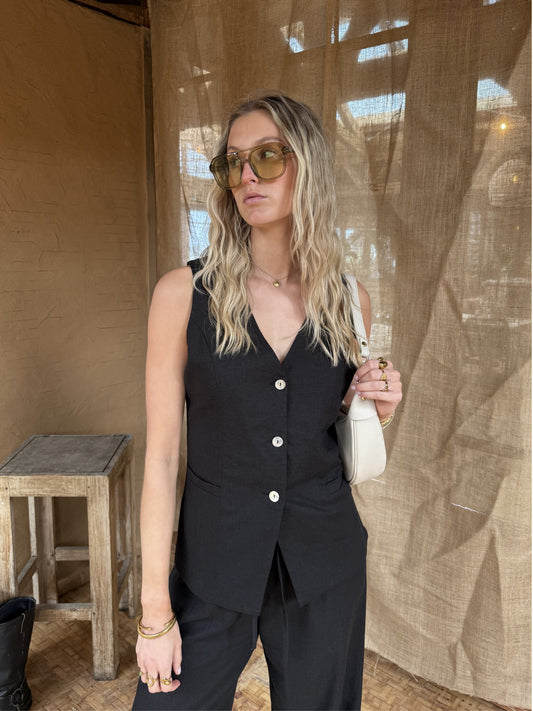 Lauren waistcoat | Black | Tall