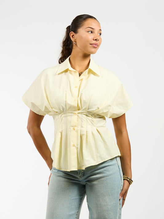 Leela fitted blouse | Yellow | Tall