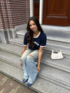Le Marais top | Navy with white | Tall