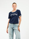 Le Marais top | Navy with white | Tall