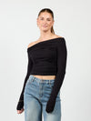 Lieke off shoulder top | Tall | Black